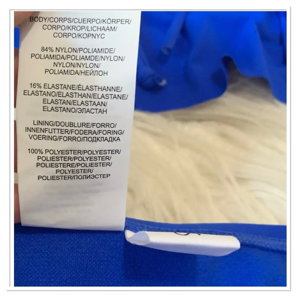 Citrus Flutter Tankini Bikini Swimsuit Blue Size M/L - Picture 11 of 14